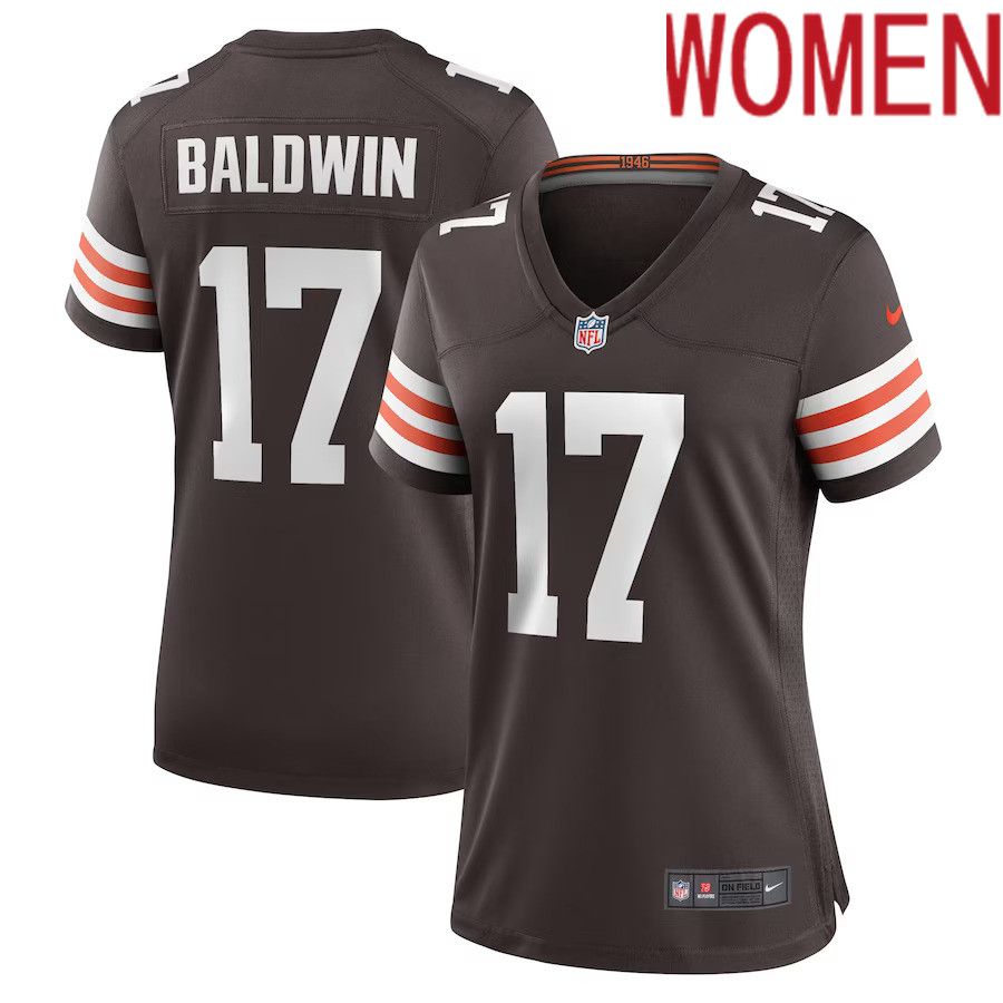 Women Cleveland Browns #17 Daylen Baldwin Nike Brown Game Player NFL Jersey->women nfl jersey->Women Jersey